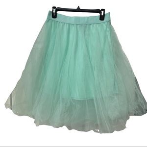 Rue 21 Women's Teal Fluffy Turquoise Skirt Size Medium
